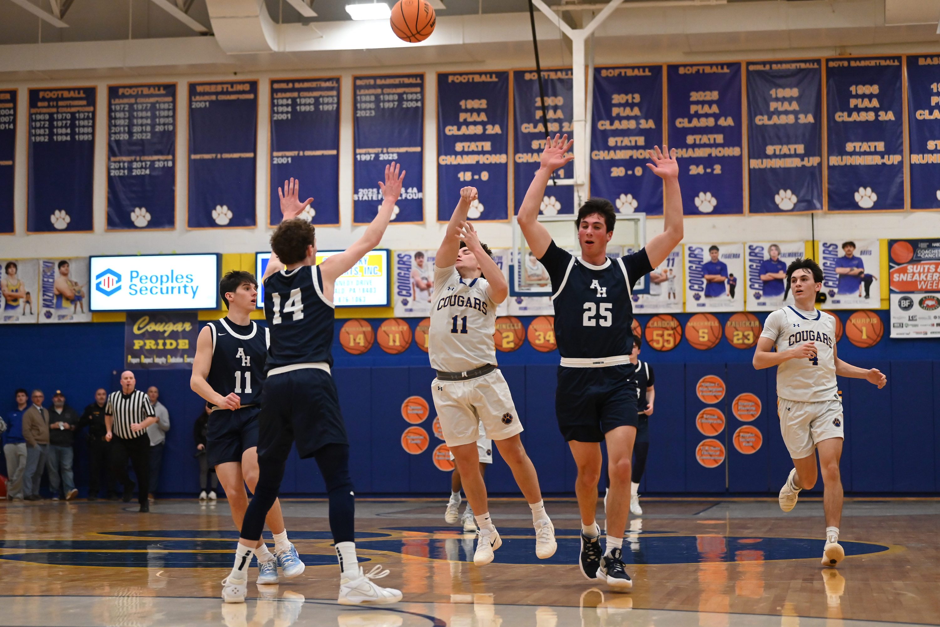 Valley View’s Aiden Plotkin launches the ball at the end...