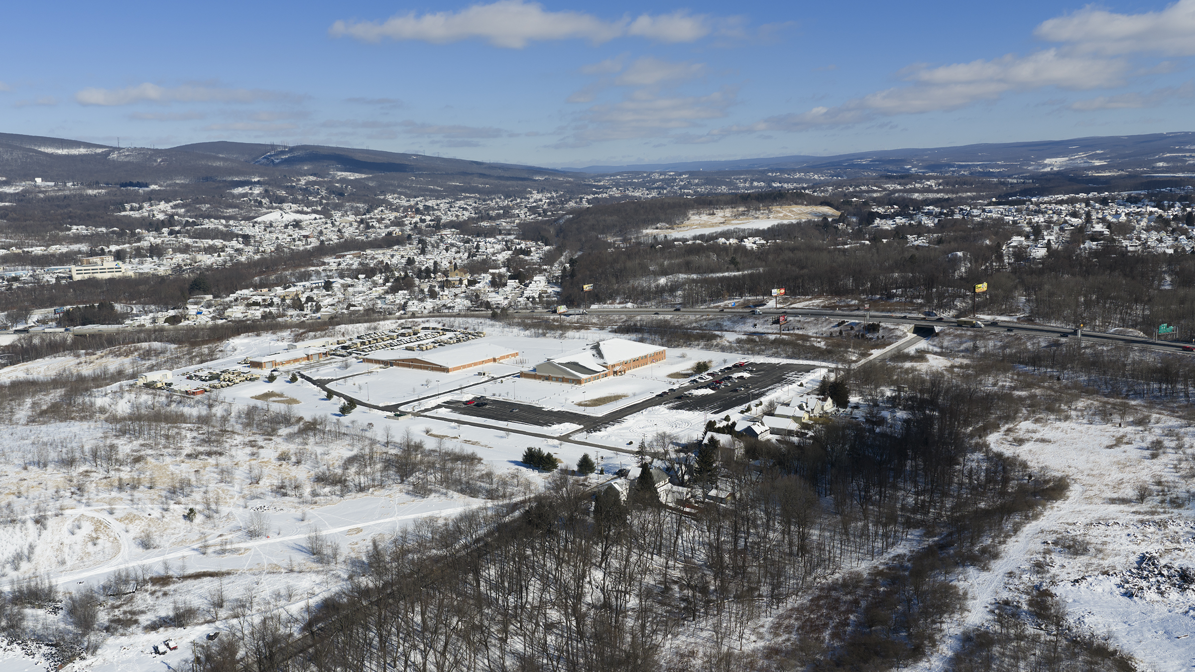 An aerial view of the U.S. Armed Forces Reserve Center...