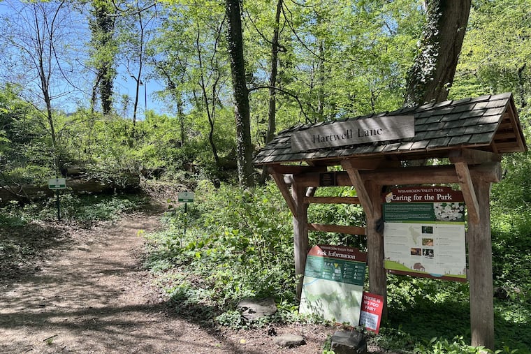 File: A spring view of the Hartwell Trail at Wissahickon Valley Park off Hartwell Lane and Cherokee Street in Northwest Philadelphia.
