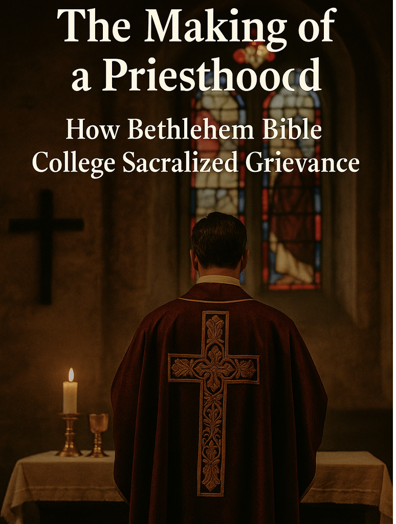 The Blogs: The Making of a Priesthood: How Bethlehem Bible College Sacralized Grievance | Tim Orr