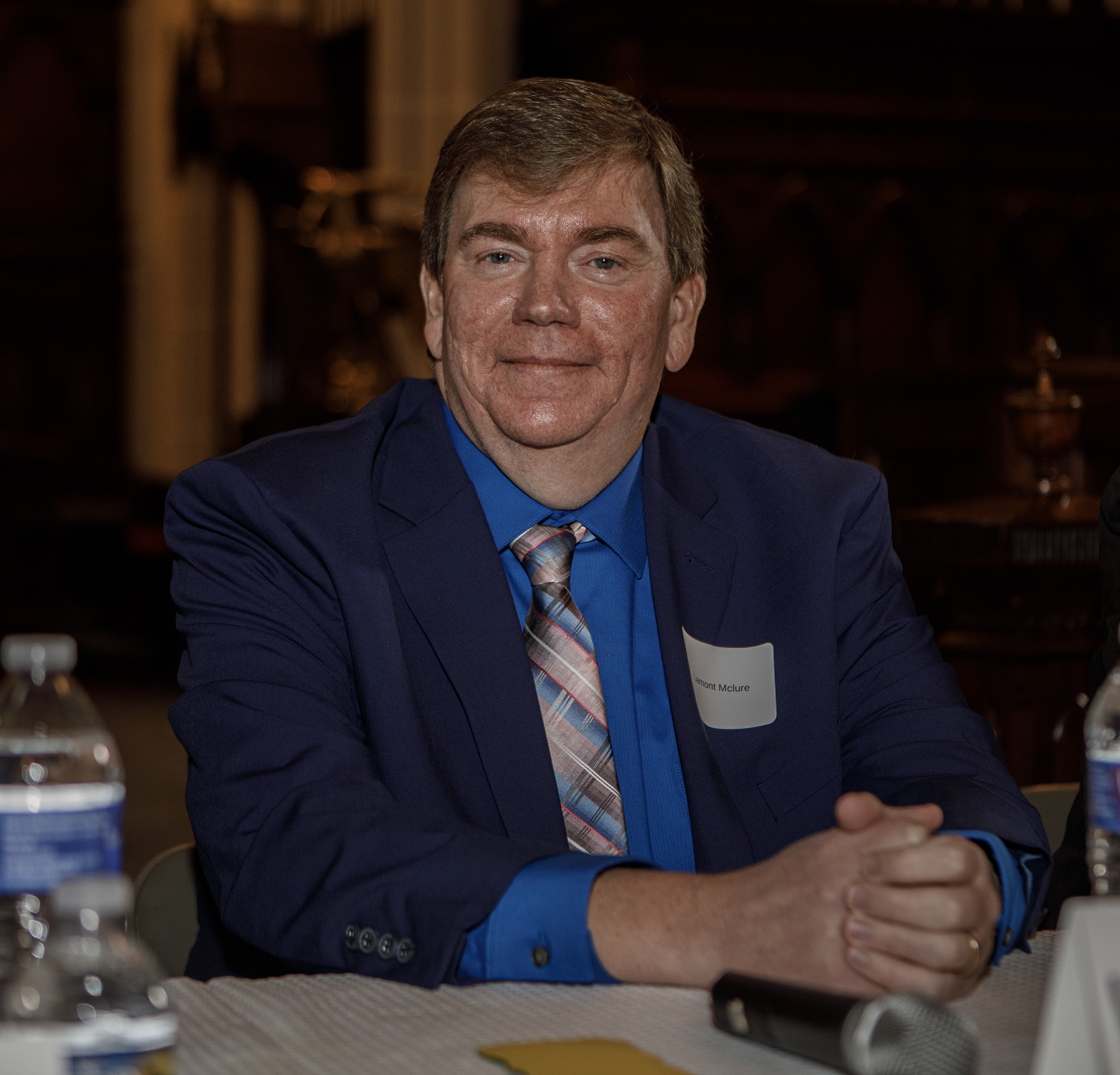 Lamont McClure, a Democratic candidate, prior to a forum for...