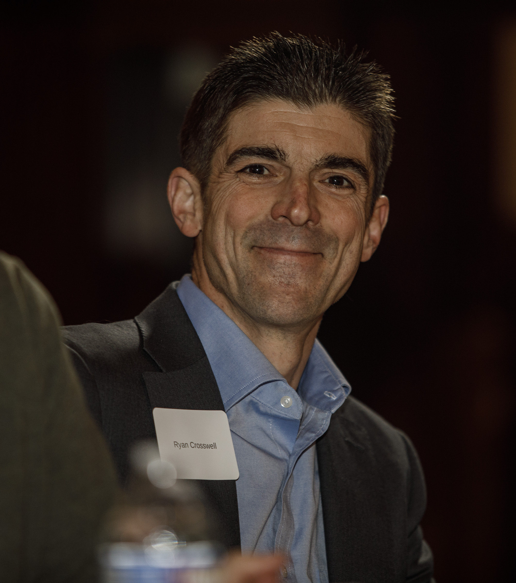 Ryan Crosswell, a Democratic candidate, prior to a forum for...