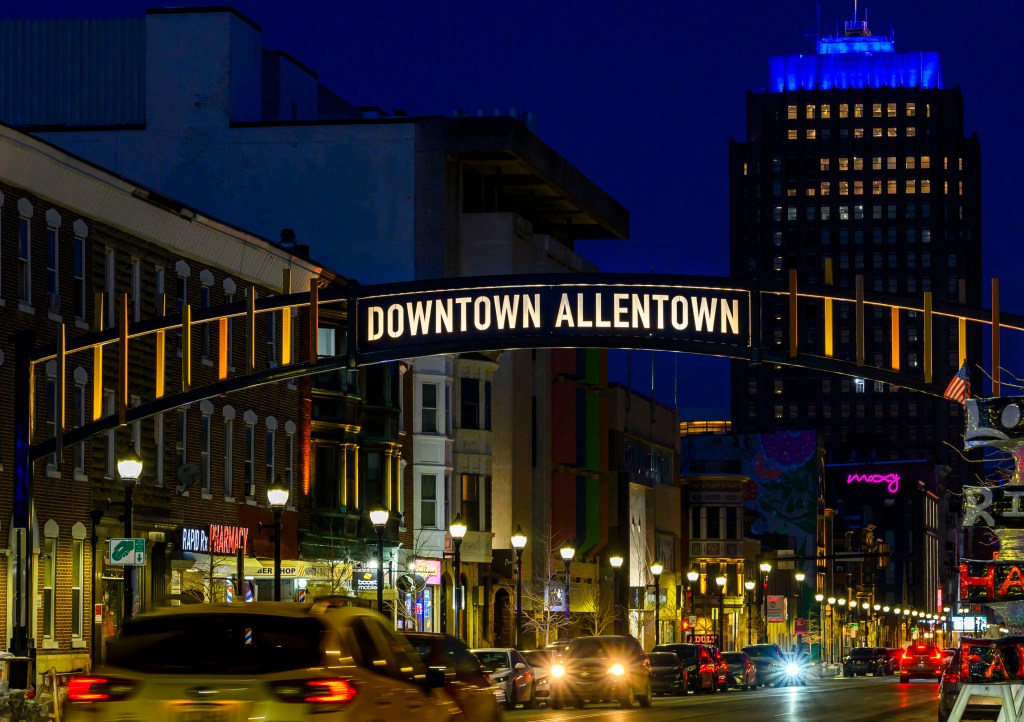 New downtown Allentown gateway arch: Photos