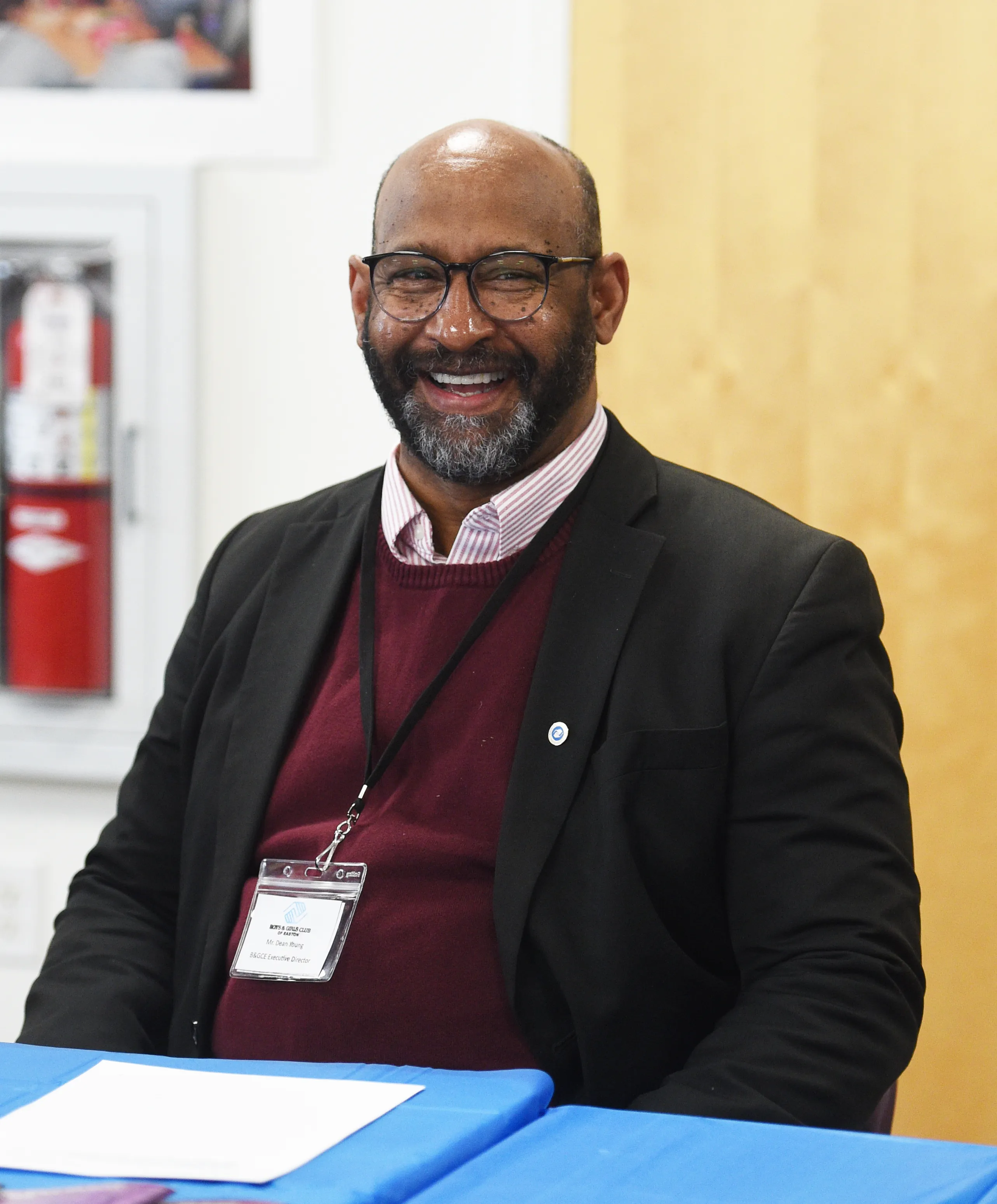 Dean Young speaks Thursday, Feb. 15, 2024, during a panel...