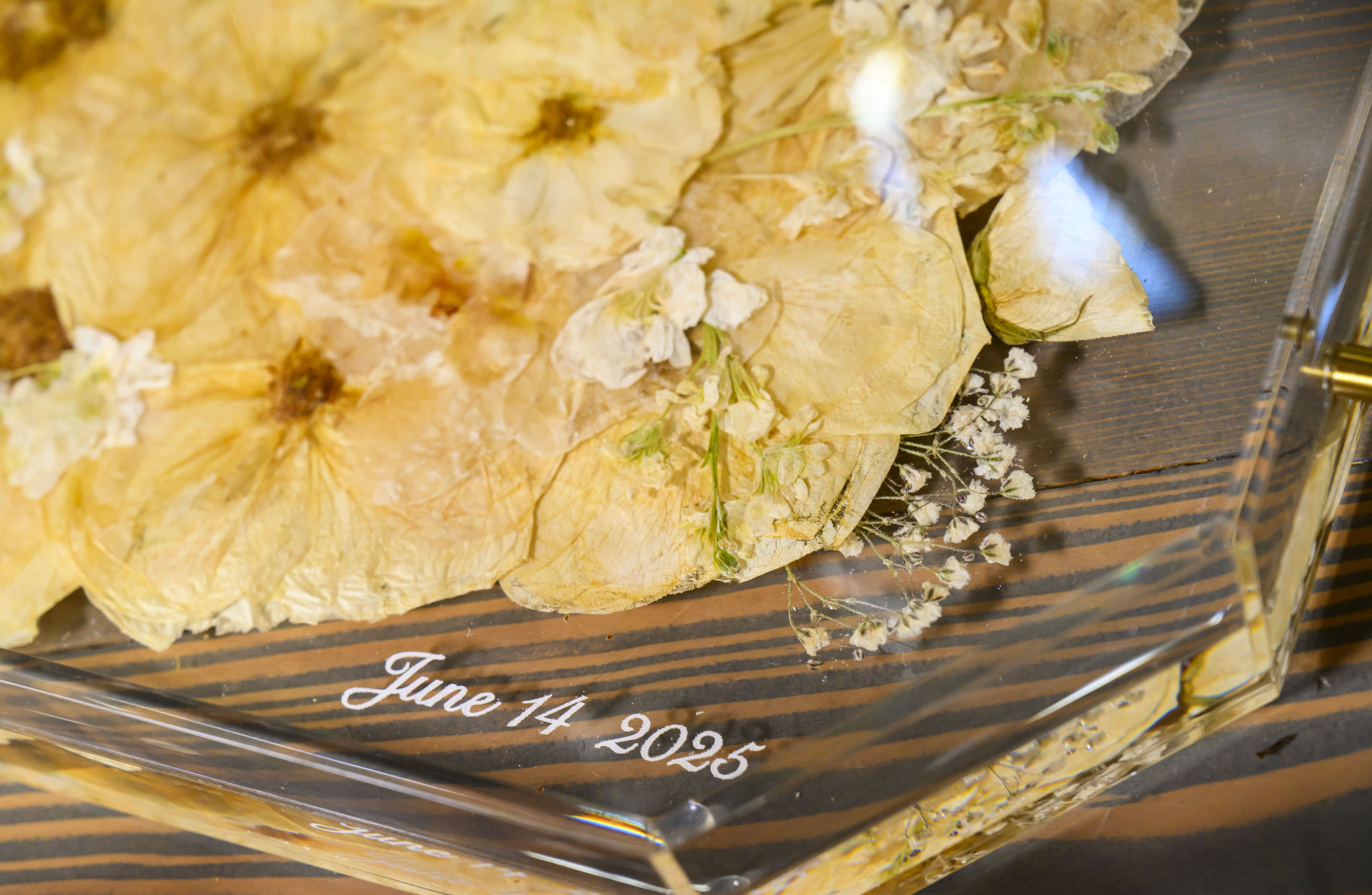 Resin art is displayed Friday, Feb. 13, 2026, at The...