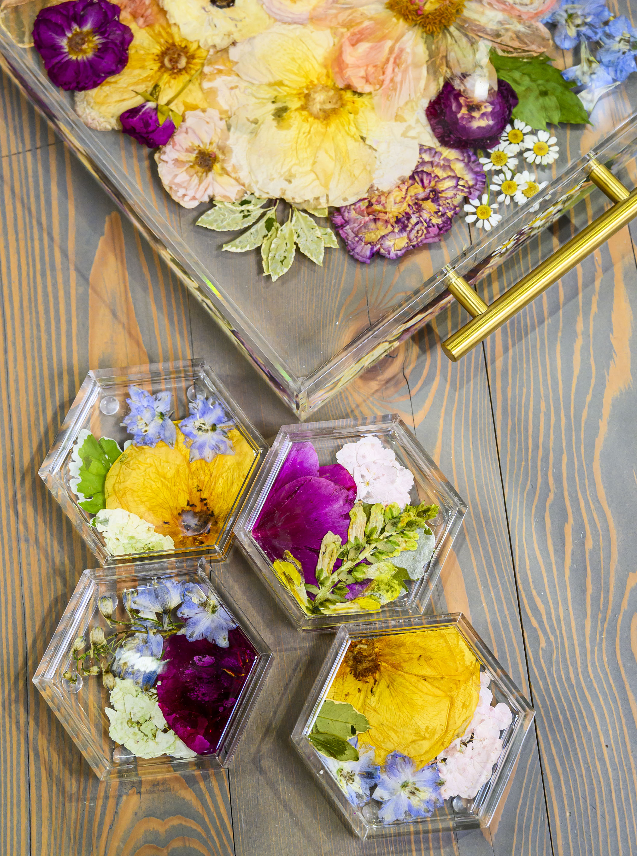 Resin art is displayed Friday, Feb. 13, 2026, at The...