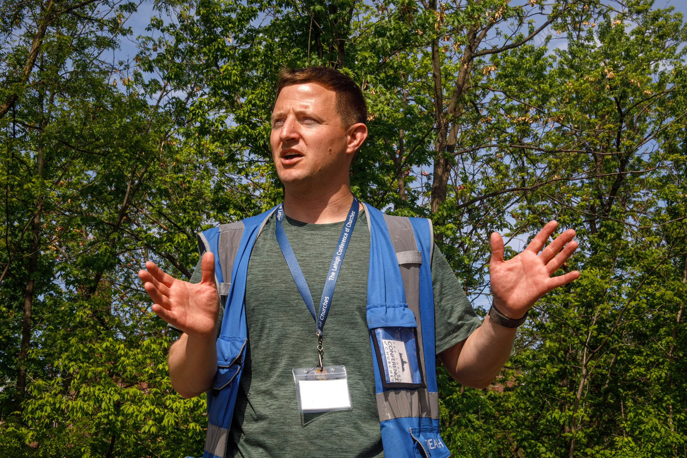 Riley Kreuzer speaks on the issue of homelessness and trash...