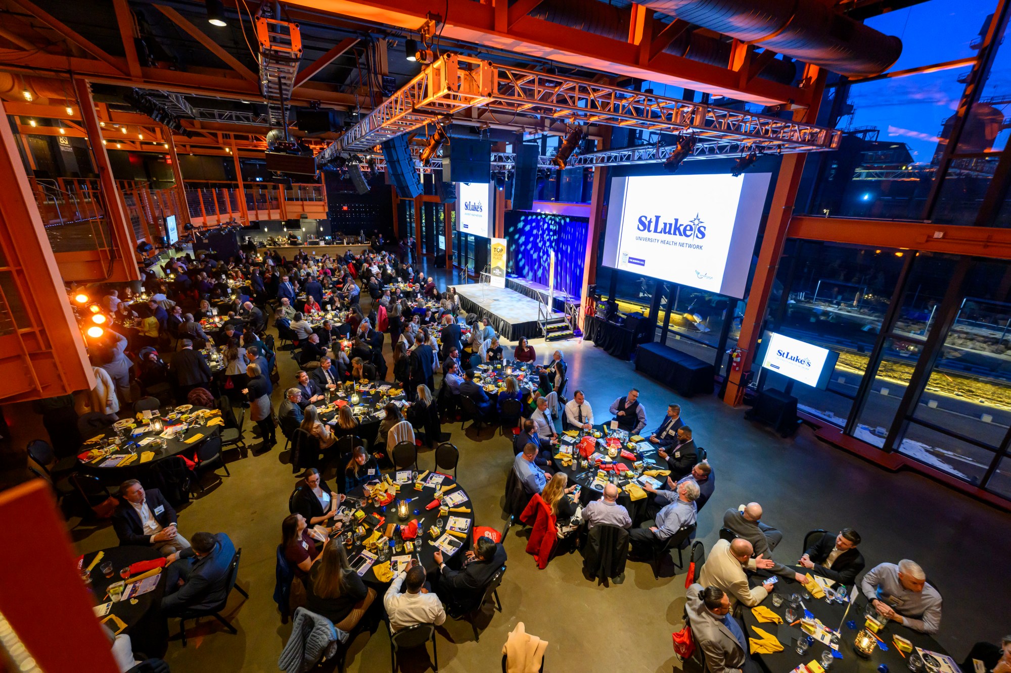 People mingle during The Morning Call's Lehigh Valley Top Workplaces Awards 2026 awards banquet Thursday, Feb. 26, 2026, at the ArtsQuest Center at SteelStacks in Bethlehem.  (April Gamiz/The Morning Call)
