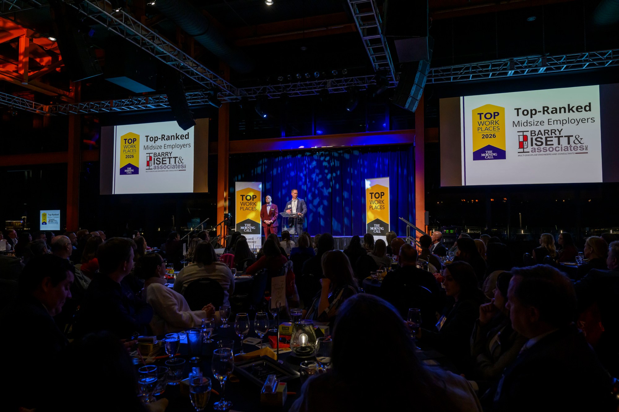 Amada Senior Care is ranked first among the Small Employers category during The Morning Call's Lehigh Valley Top Workplaces Awards 2026 awards banquet Thursday, Feb. 26, 2026, at the ArtsQuest Center at SteelStacks in Bethlehem. (April Gamiz/The Morning Call)