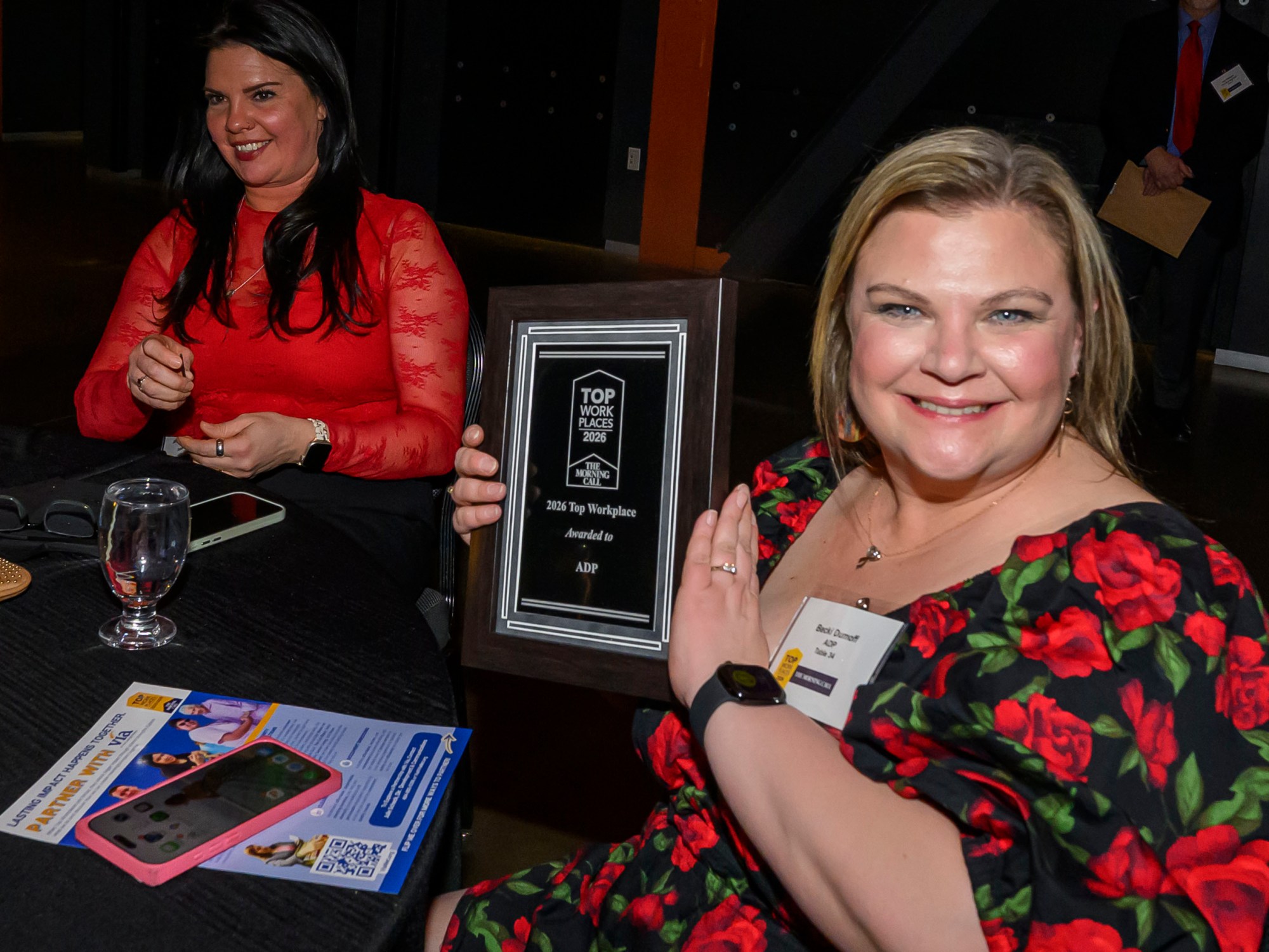ADP is ranked among the Large Employers category during The Morning Call's Lehigh Valley Top Workplaces Awards 2026 awards banquet Thursday, Feb. 26, 2026, at the ArtsQuest Center at SteelStacks in Bethlehem. (April Gamiz/The Morning Call)