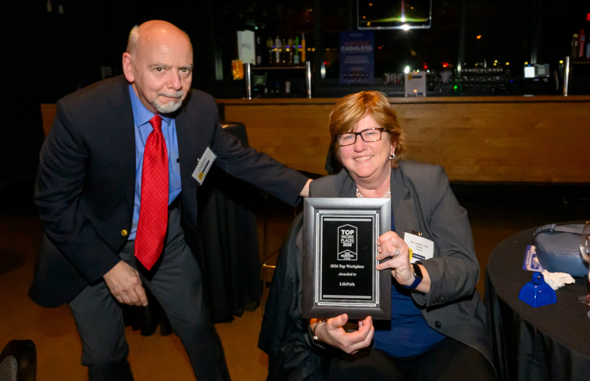 LifePath is ranked among the Large Employers category during The Morning Call's Lehigh Valley Top Workplaces Awards 2026 awards banquet Thursday, Feb. 26, 2026, at the ArtsQuest Center at SteelStacks in Bethlehem. (April Gamiz/The Morning Call)