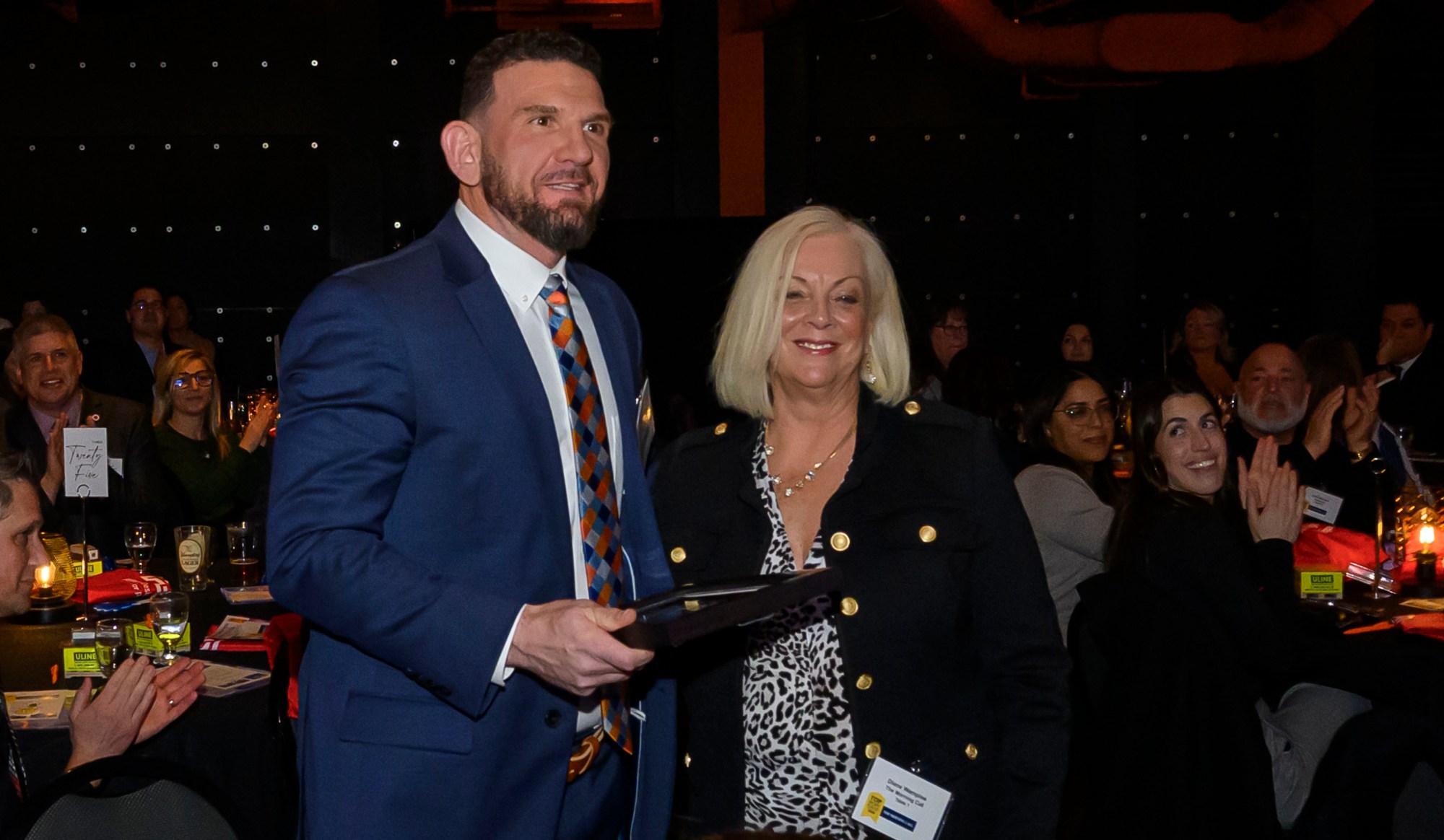 Uline is ranked first among the Large Employers category during The Morning Call's Lehigh Valley Top Workplaces Awards 2026 awards banquet Thursday, Feb. 26, 2026, at the ArtsQuest Center at SteelStacks in Bethlehem. (April Gamiz/The Morning Call)
