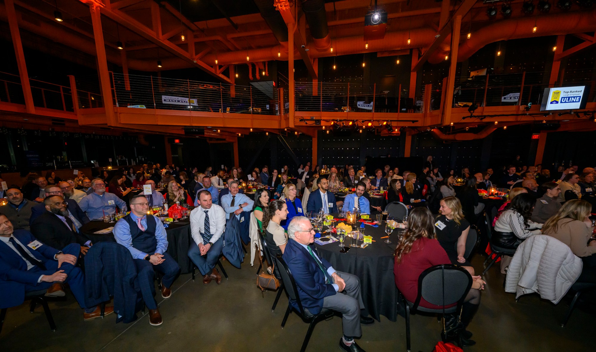 Uline is ranked first among the Large Employers category during The Morning Call's Lehigh Valley Top Workplaces Awards 2026 awards banquet Thursday, Feb. 26, 2026, at the ArtsQuest Center at SteelStacks in Bethlehem. (April Gamiz/The Morning Call)