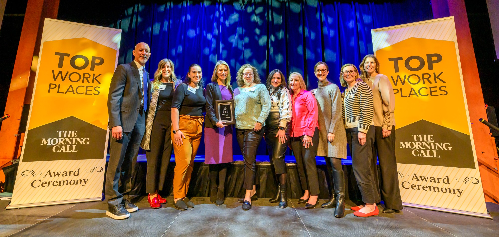 St. Luke's University Health Network wins during The Morning Call's Lehigh Valley Top Workplaces Awards 2026 awards banquet Thursday, Feb. 26, 2026, at the ArtsQuest Center at SteelStacks in Bethlehem.(April Gamiz/The Morning Call)