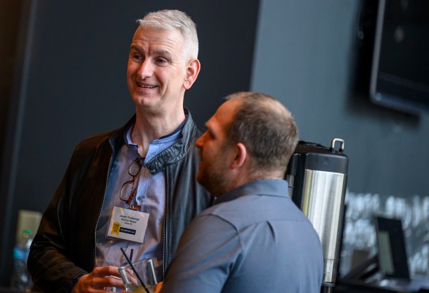 People mingle during The Morning Call's Lehigh Valley Top Workplaces Awards 2026 awards banquet Thursday, Feb. 26, 2026, at the ArtsQuest Center at SteelStacks in Bethlehem.(April Gamiz/The Morning Call)