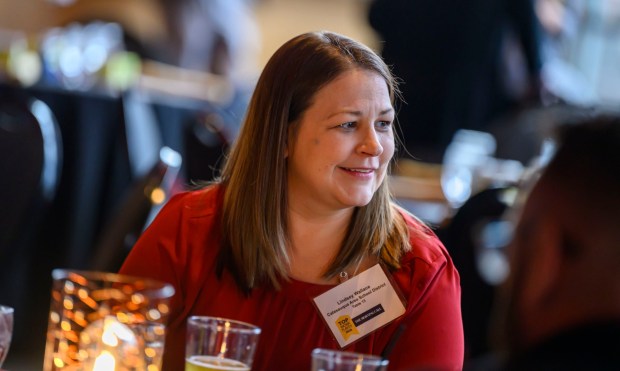 People mingle during The Morning Call's Lehigh Valley Top Workplaces Awards 2026 awards banquet Thursday, Feb. 26, 2026, at the ArtsQuest Center at SteelStacks in Bethlehem.(April Gamiz/The Morning Call)