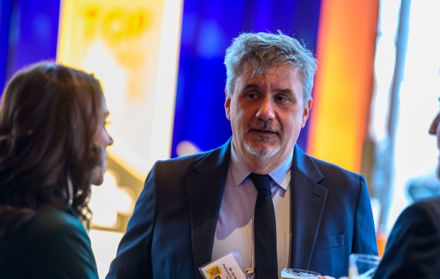 People mingle during The Morning Call's Lehigh Valley Top Workplaces Awards 2026 awards banquet Thursday, Feb. 26, 2026, at the ArtsQuest Center at SteelStacks in Bethlehem.(April Gamiz/The Morning Call)