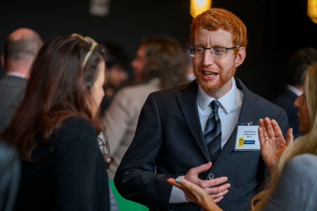 People mingle during The Morning Call's Lehigh Valley Top Workplaces Awards 2026 awards banquet Thursday, Feb. 26, 2026, at the ArtsQuest Center at SteelStacks in Bethlehem.(April Gamiz/The Morning Call)