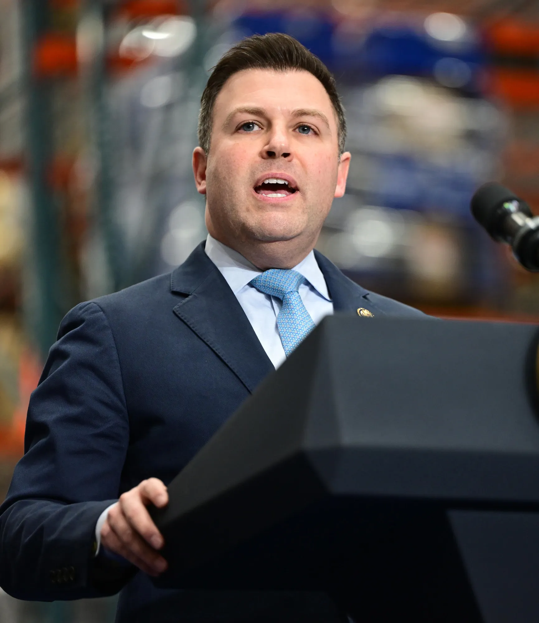 U.S. Rep. Ryan Mackenzie speaks Tuesday, Dec. 16, 2025, at...