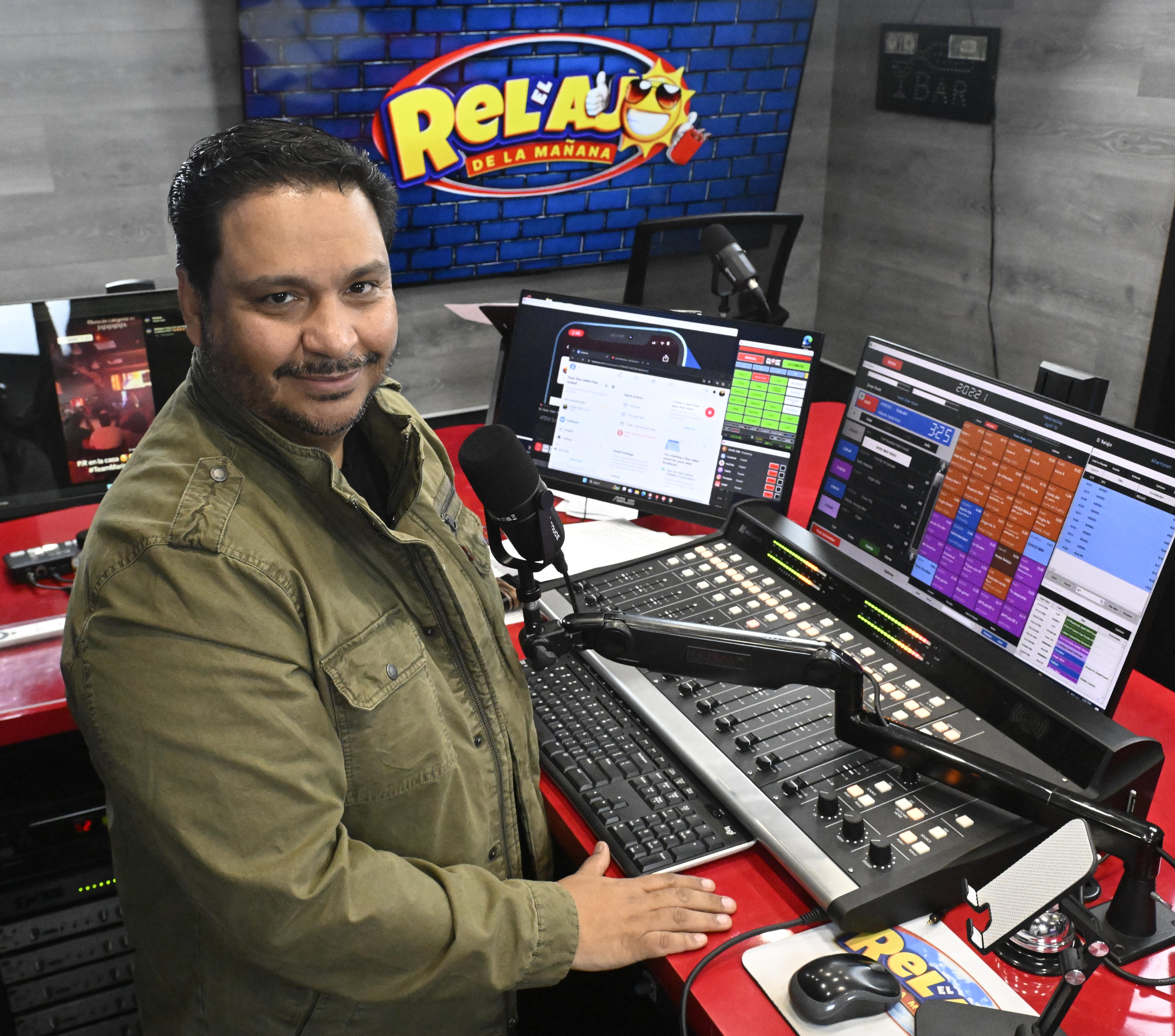 Victor Martinez, owner of La Mega Radio station in Allentown,...