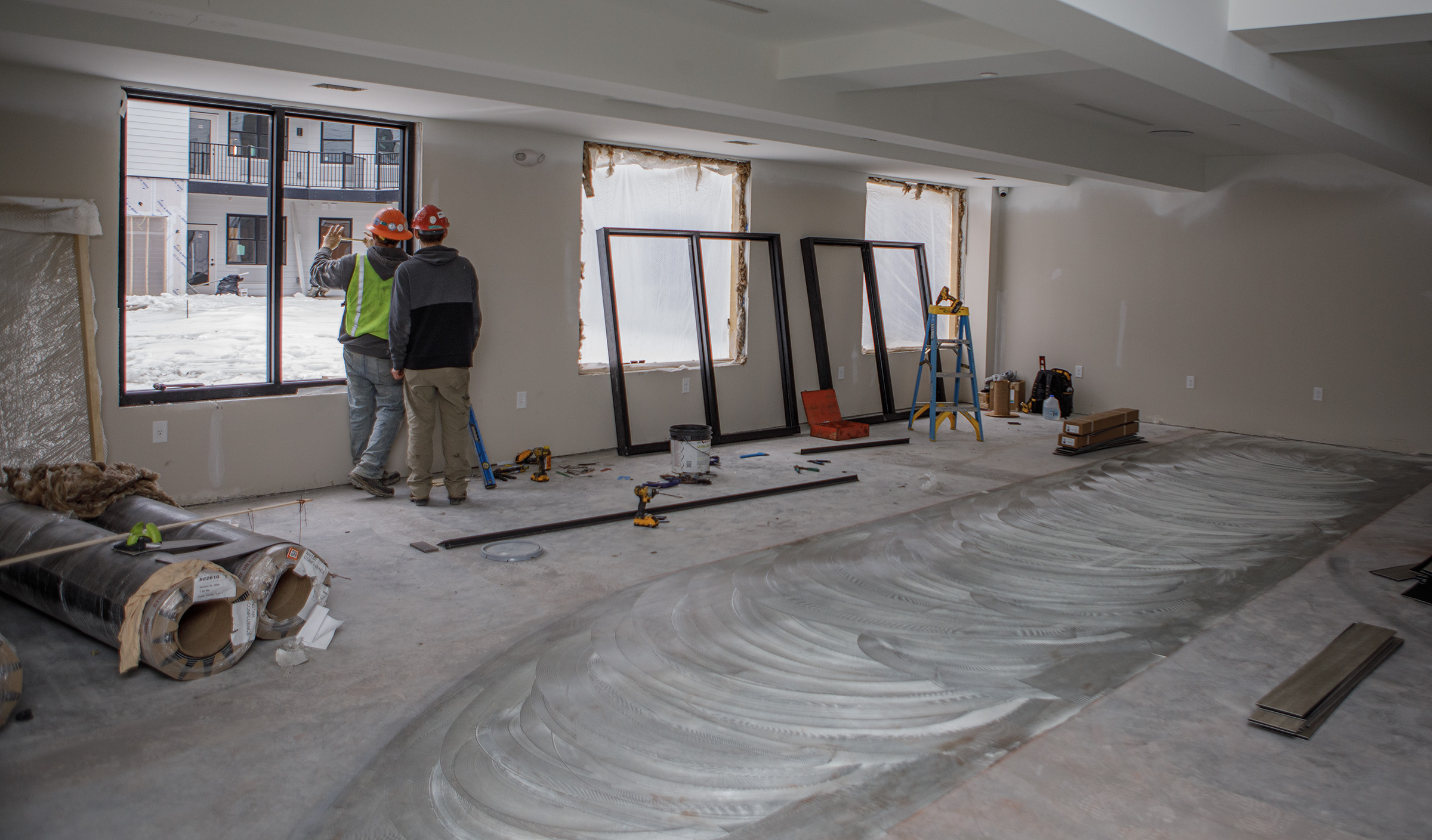 The soon-to-be gym area in the Confluence, City Center’s newest...