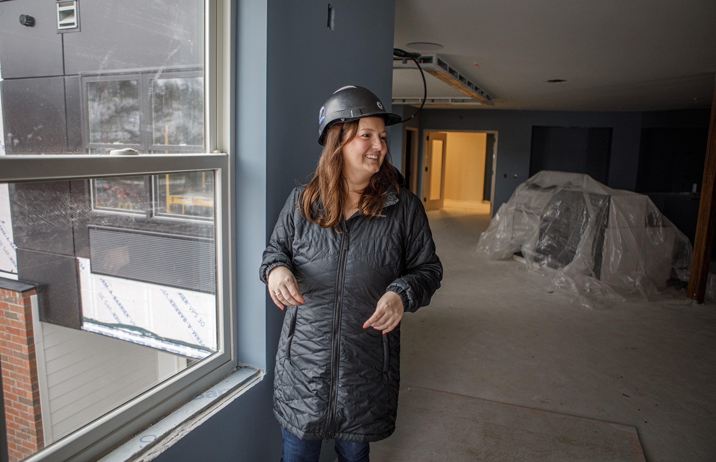 Meagan Walsh, senior community manager for the Confluence, leads a...