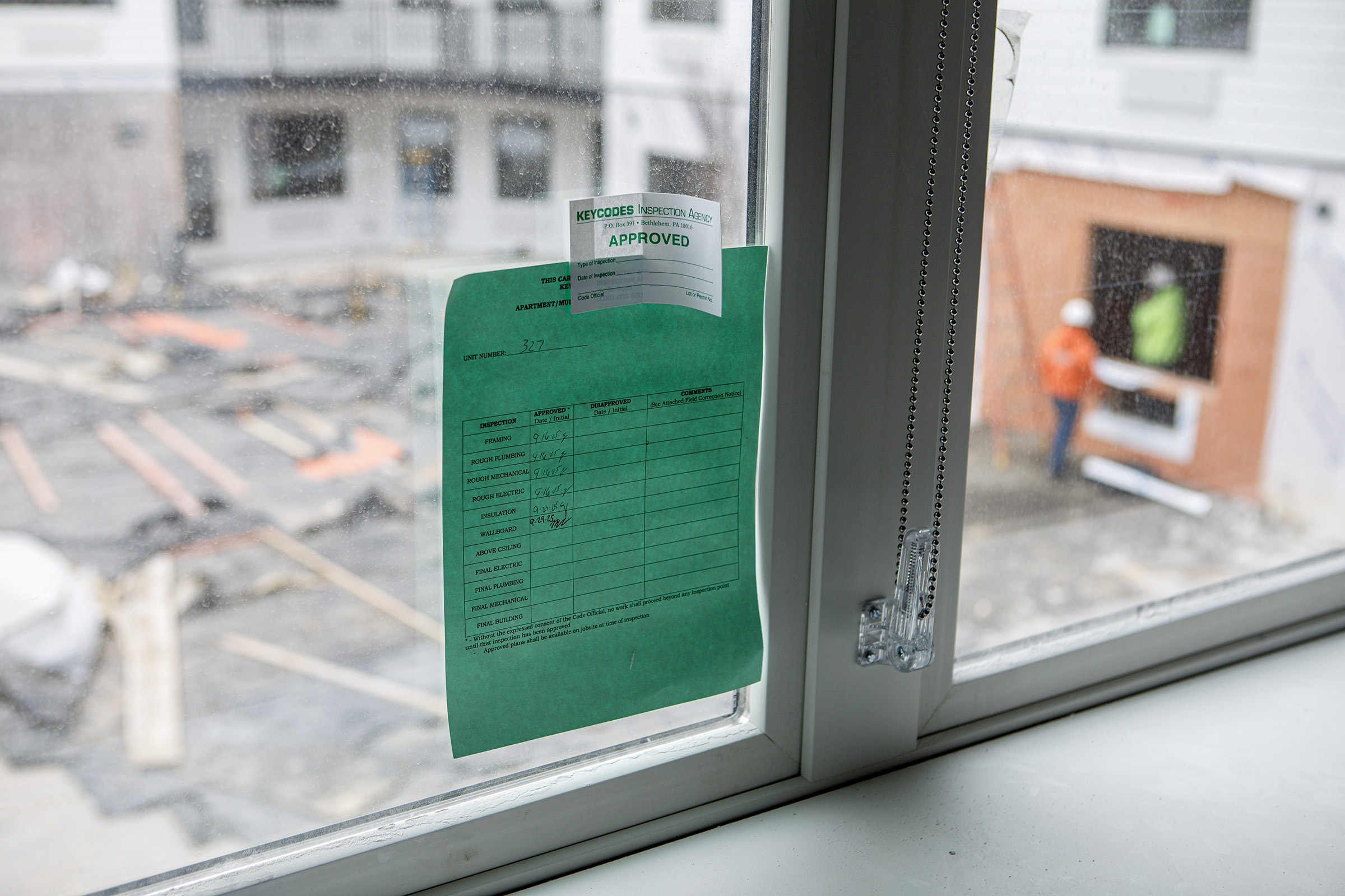 The view from a studio apartment looking at the courtyard...