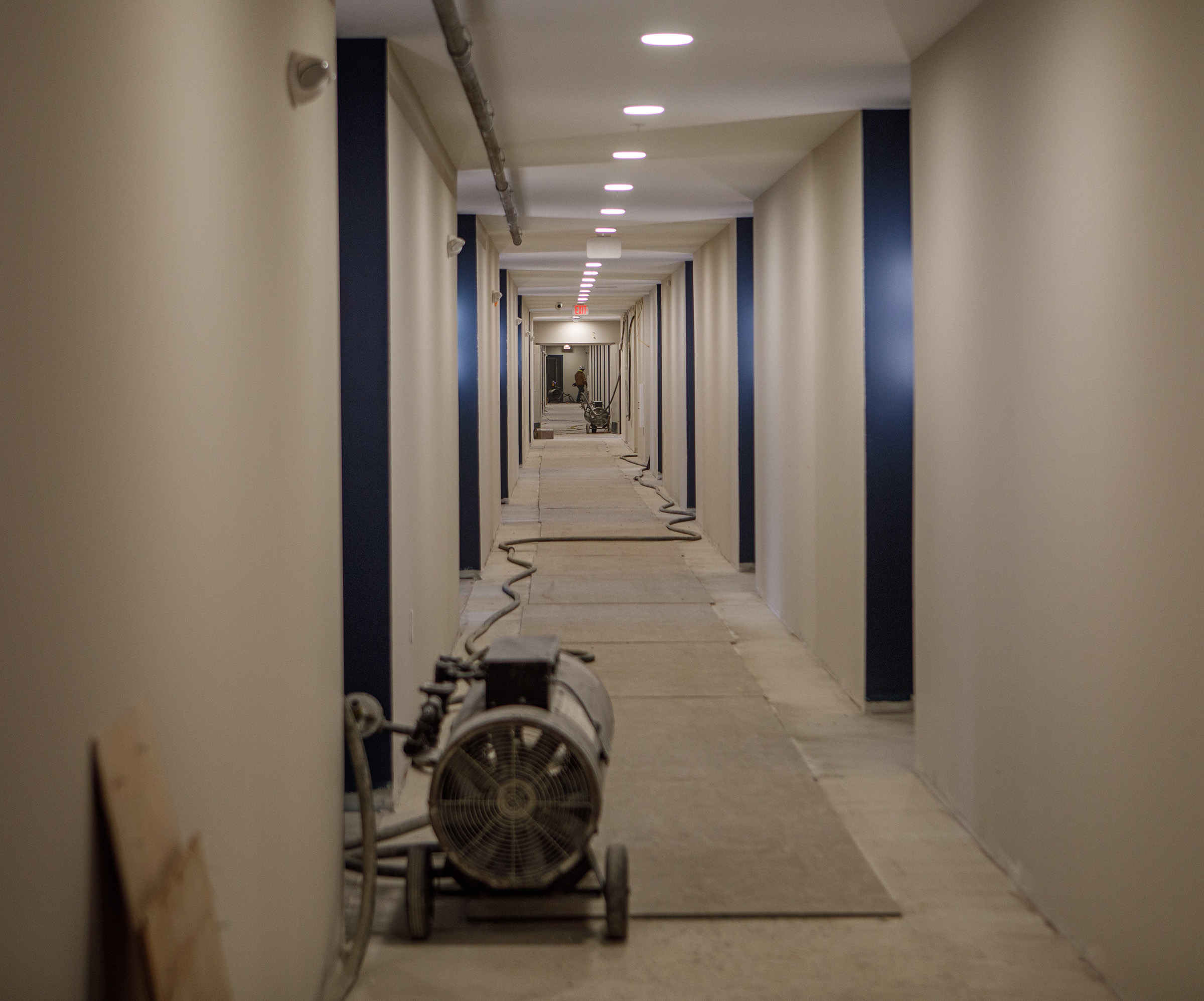 A hallway that stretches from Third Street to Fourth Street...