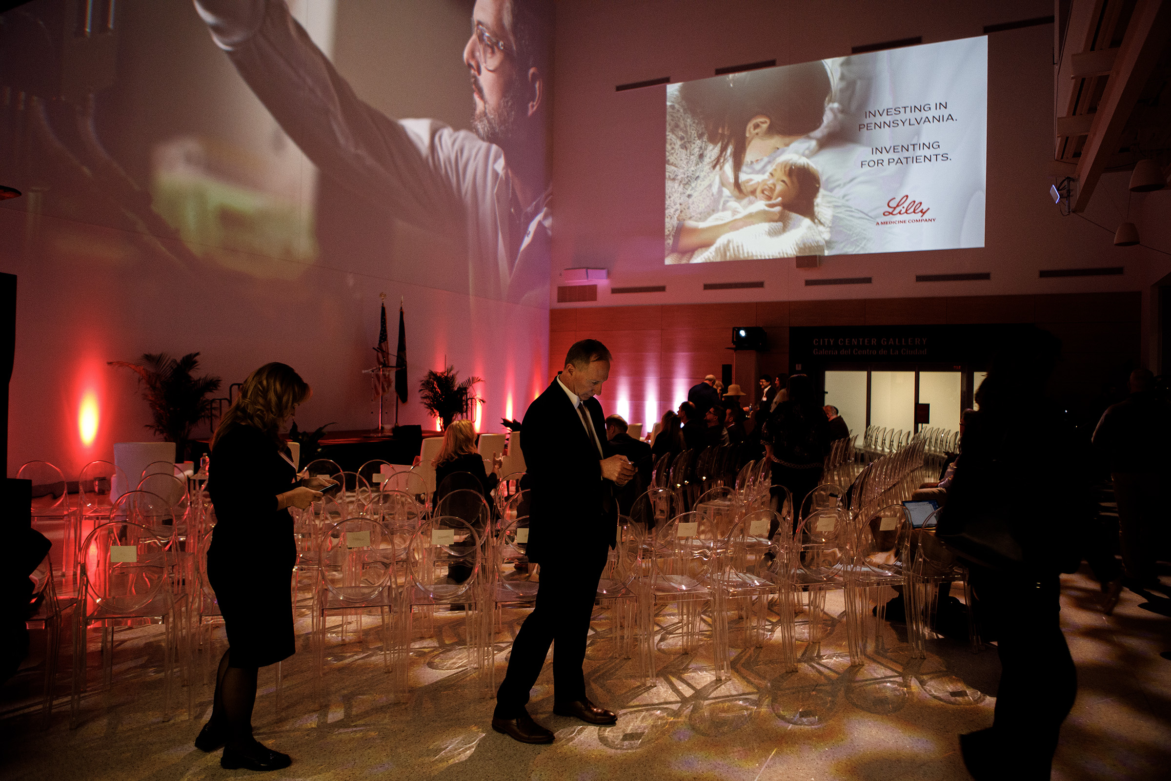 Gov. Josh Shapiro and Eli Lilly Chair and CEO Dave...