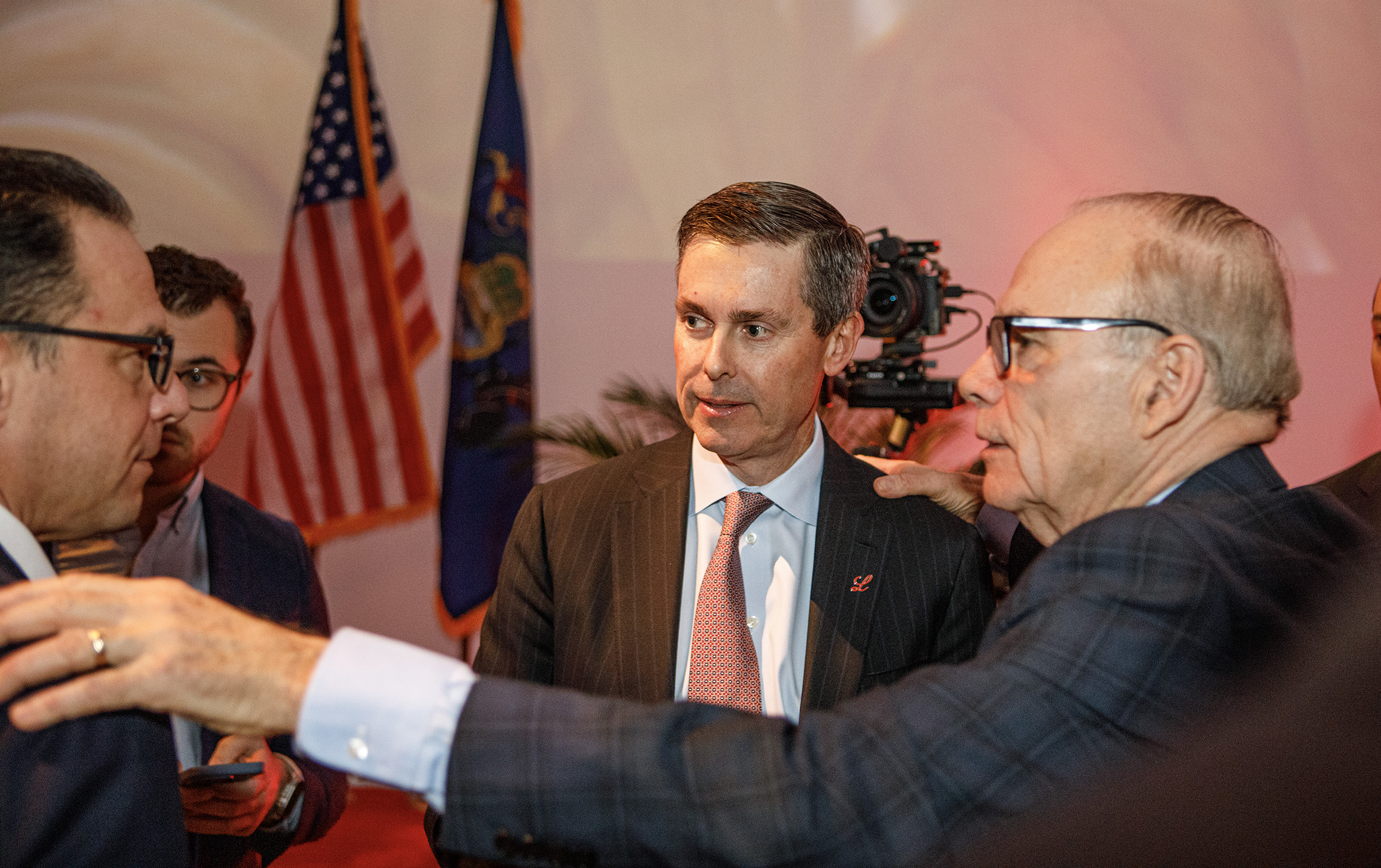 Gov. Josh Shapiro, Eli Lilly Chair and CEO Dave Ricks...