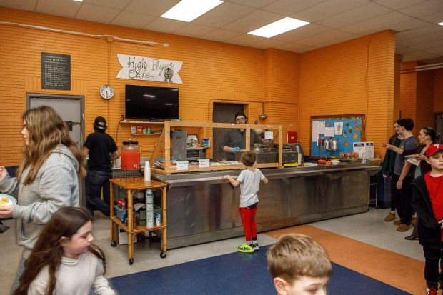 A variety of pasta dishes are served during a Purim celebration Wednesday, Feb. 25, 2026, at the Jewish Day School of the Lehigh Valley in Allentown. Purim celebrates the biblical story of Esther's deliverance of the Jews in Persia from a massacre plotted by Haman. The holiday, which is marked by the retelling of the Book of Esther, gift giving, meals and costumes, begins this year on Monday evening and continues into Tuesday, March 3, 2026. (Jane Therese/Special to The Morning Call)