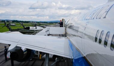Air Force One with Trump aboard lands at Allentown airport: Photos