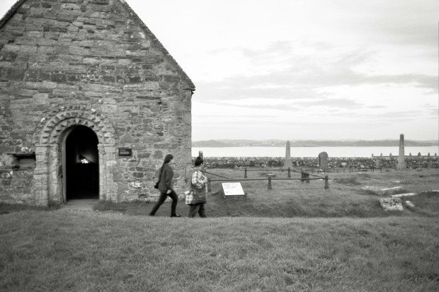 While working on a modern version of "Macbeth," playwright Migdalia Cruz visited Scotland with her husband, James M. Kent and daughter Antonia Cruz-Kent. (James M. Kent)