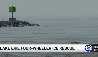 Four-wheeler breaks through Lake Erie ice, prompts safety warning