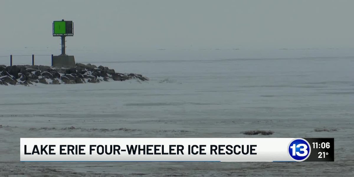 Four-wheeler breaks through Lake Erie ice, prompts safety warning