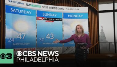 Slushy snow, heavy rain chances in Philadelphia area Sunday night after gorgeous Valentine's Day