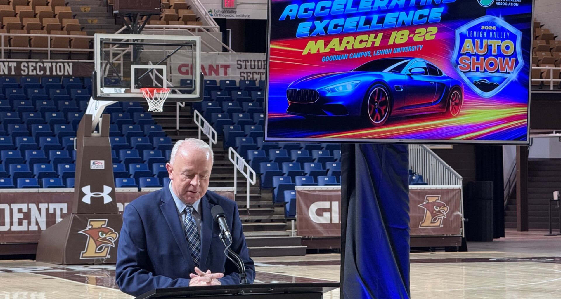 dan moyer 2026 lehigh valley auto show media event stabler arena