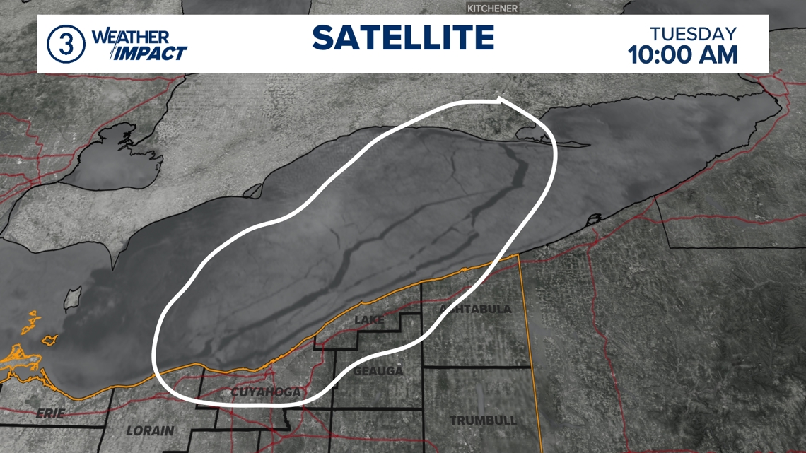Weather Blog: Gusty winds lead to large crack in Lake Erie ice sheet