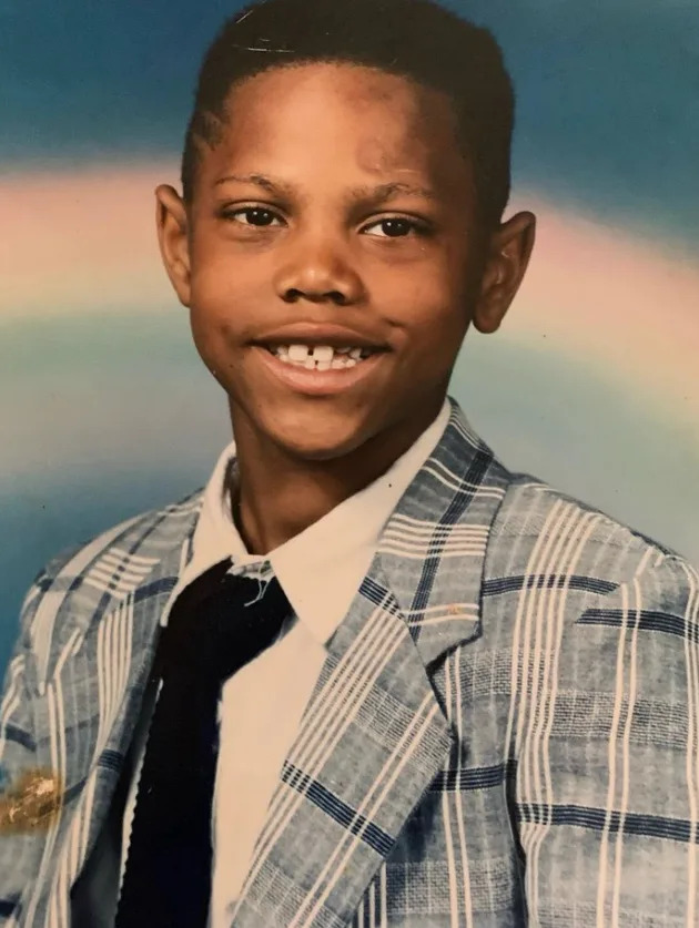 The author in elementary school