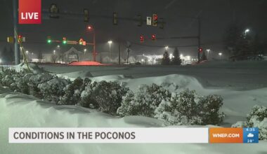 Snow continues to fall across Northeast Pennsylvania