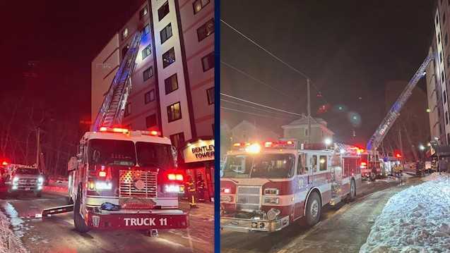Bentley Towers caught fire in Washington: 2 injured, others rescued