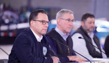 Gov. Josh Shapiro hosted a meeting with state officials and poultry farmers at the Rapid Response Center in Lancaster County on Feb. 24, 2026, to discuss the ongoing outbreak of bird flu.