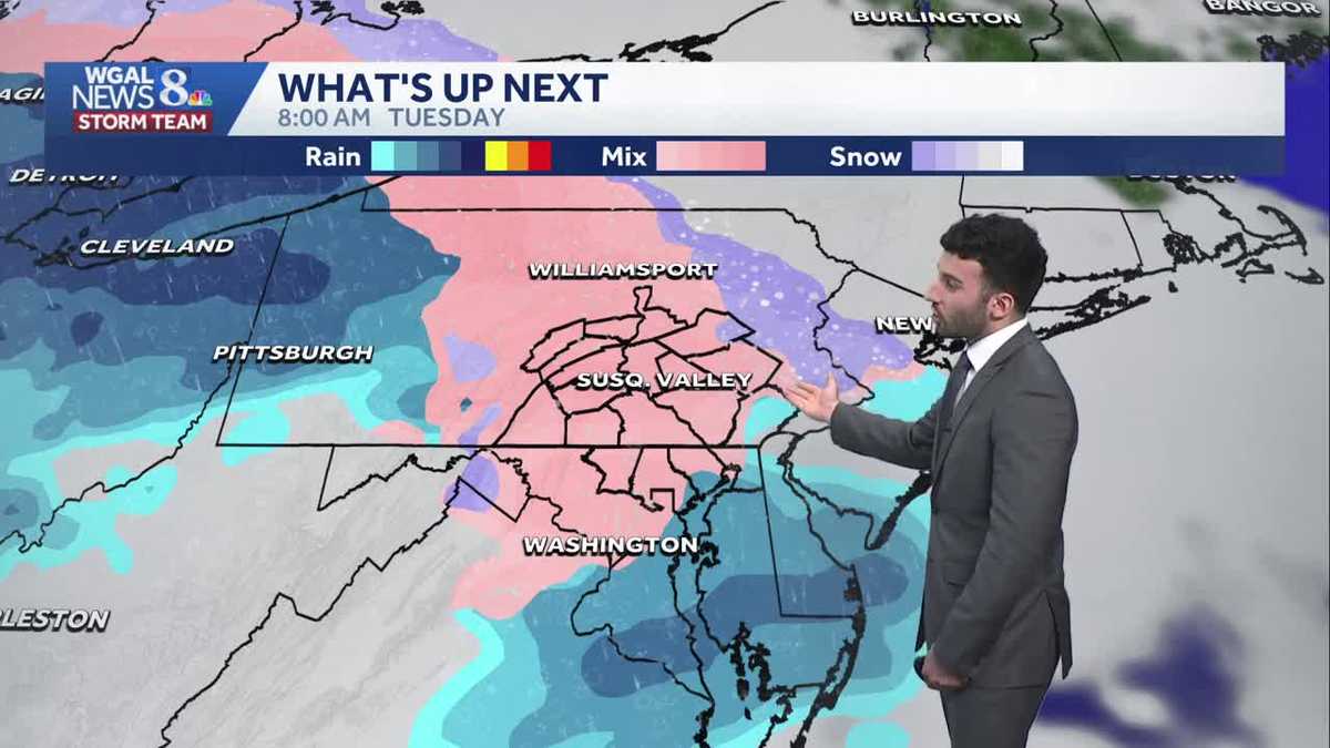 Sunny & warm start to the weekend; rain/snow chances Sunday into next week across south-central Pennsylvania