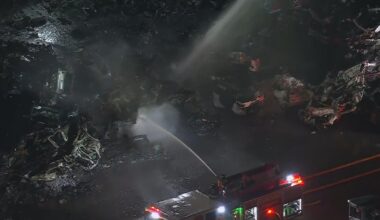 Fire at EMR Metal Recycling facility in Camden, New Jersey, quickly contained 1 month after company was sued