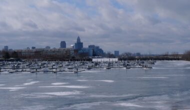 An icy view of Lake Erie