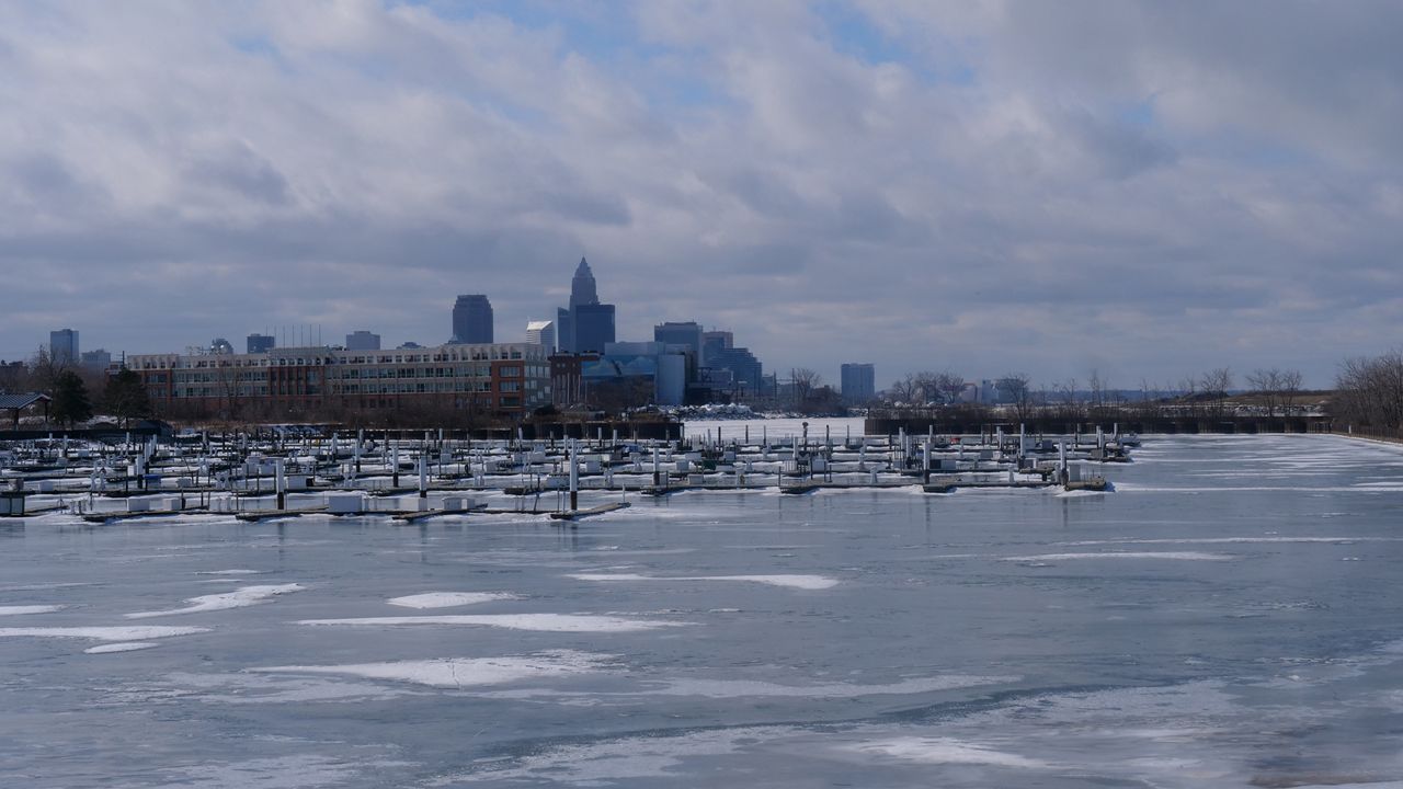 An icy view of Lake Erie