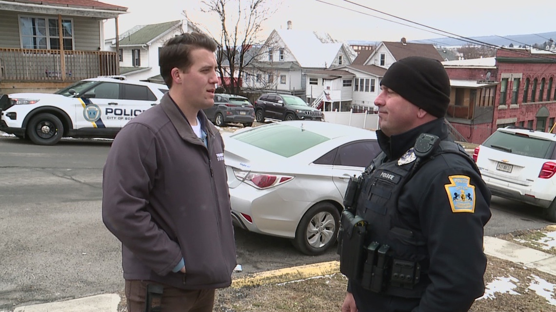 Scranton police officer's quick action helps save DPW worker's life after accident