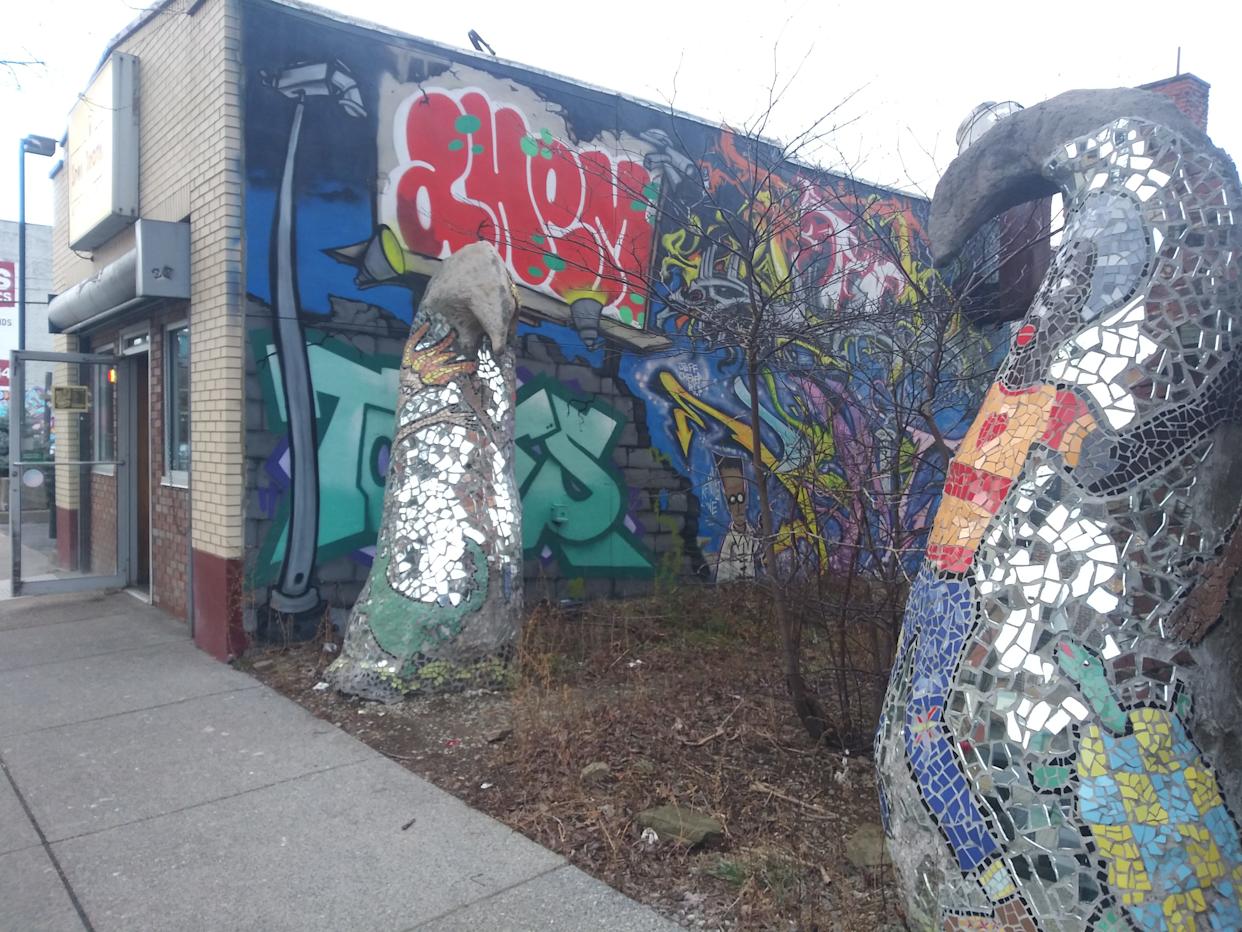 Grafitti wall in Garfield