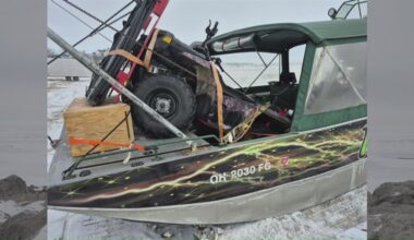 Authorities rescues fishermen who fell through Lake Erie ice miles offshore