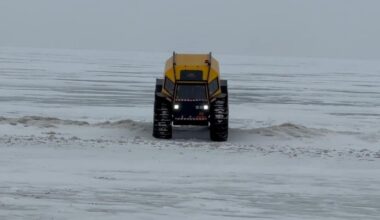 Ottawa County Sheriff's deputies use all-terrain vehicle to rescue ice fishermen stuck on Lake Erie